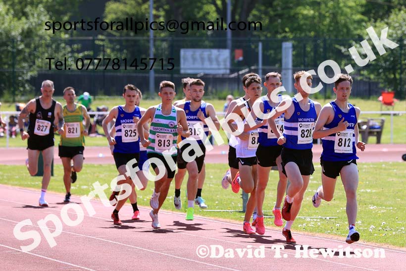 Mens Senior 1500 metres, 2024 North Eastern Track and Field Champs., Middlesbrough.  Photo: David T. Hewitson/Sports for All Pics